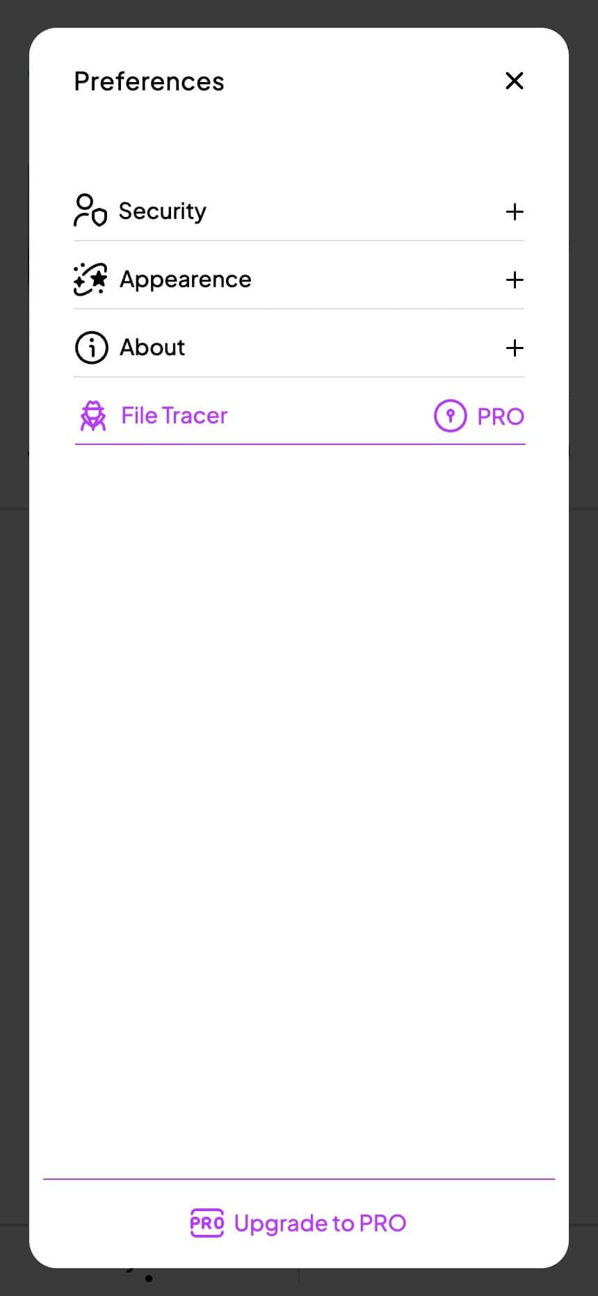 Oblivio — Preferences