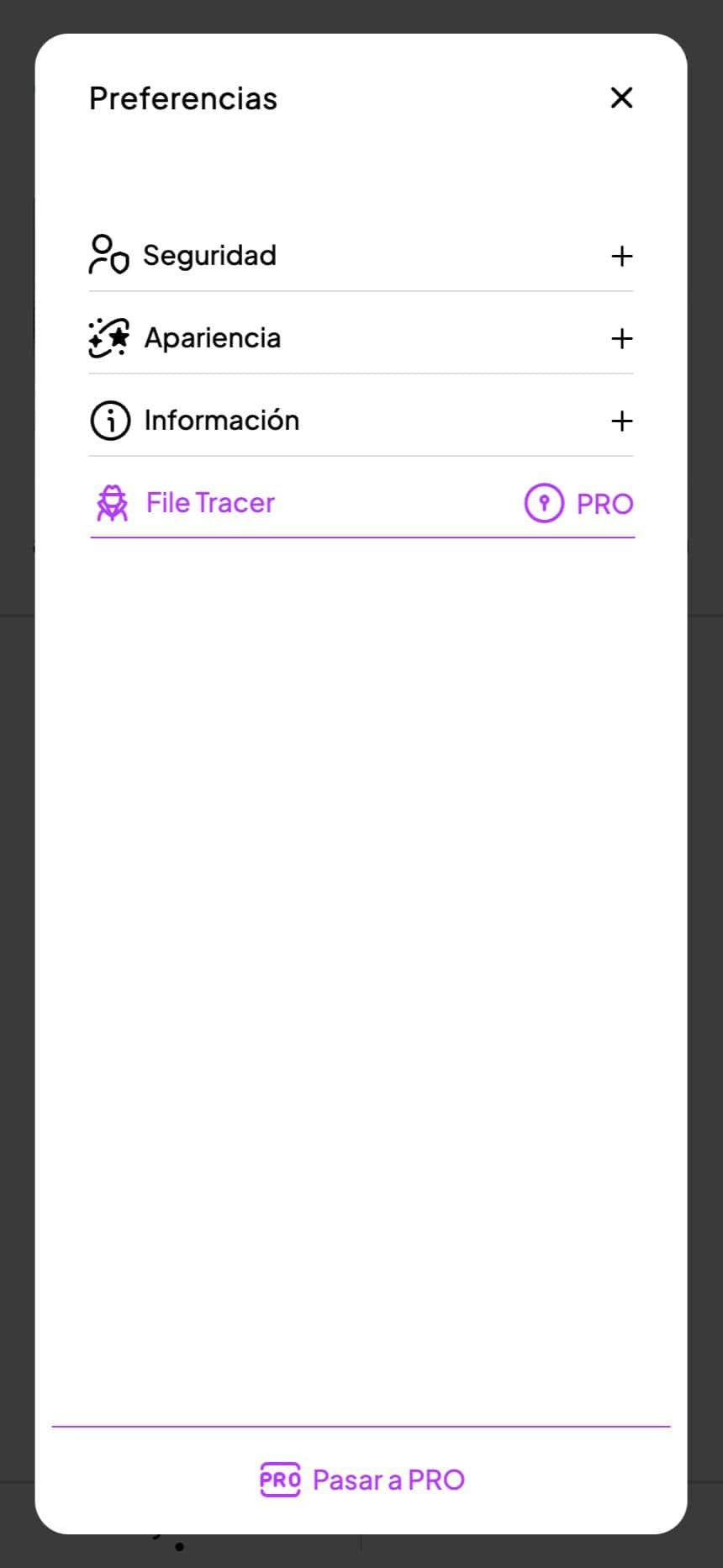 Oblivio — Preferencias