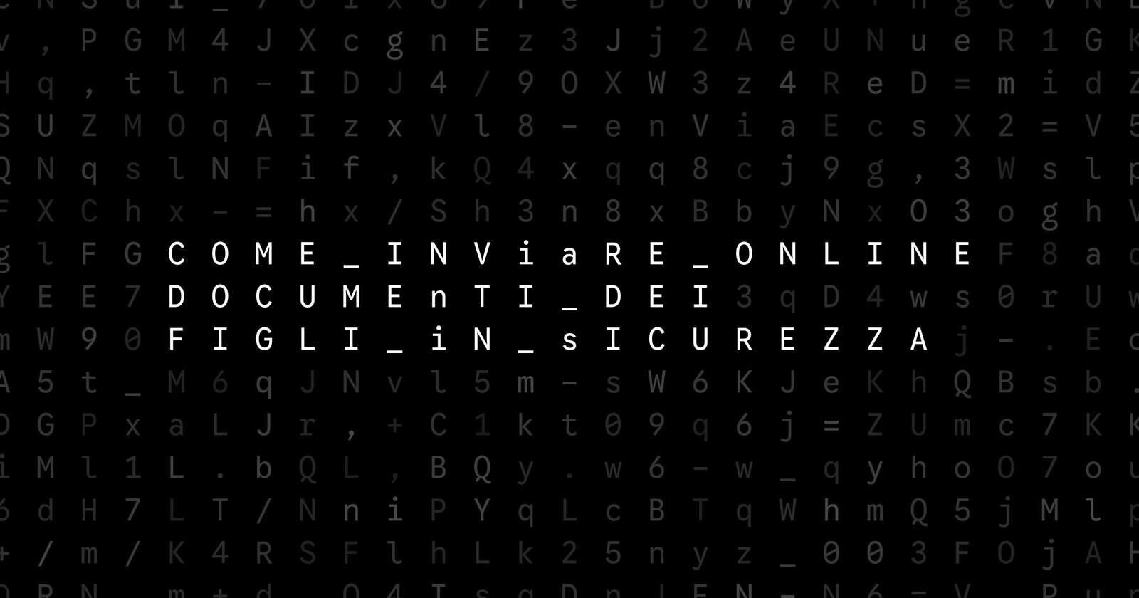 Oblivio editorial code matrix cover for Come inviare online documenti dei figli in sicurezza