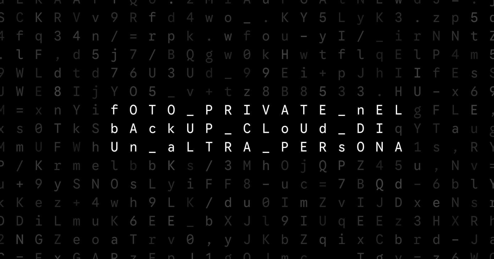 Oblivio editorial code matrix cover for Foto private nel backup cloud di un’altra persona?