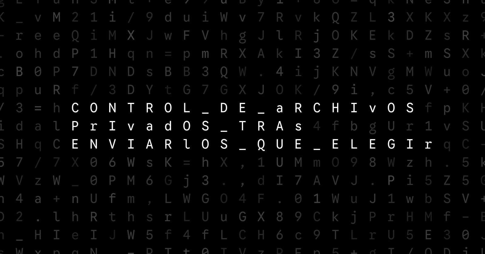 Oblivio editorial code matrix cover for Control de archivos privados tras enviarlos: qué elegir