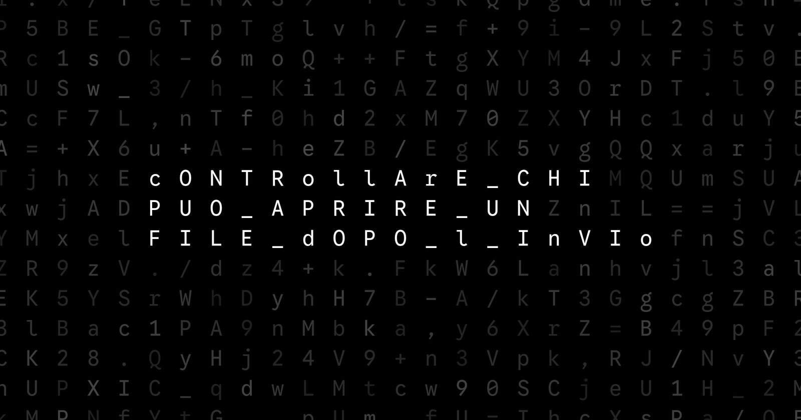 Oblivio editorial code matrix cover for Controllare chi può aprire un file dopo l’invio