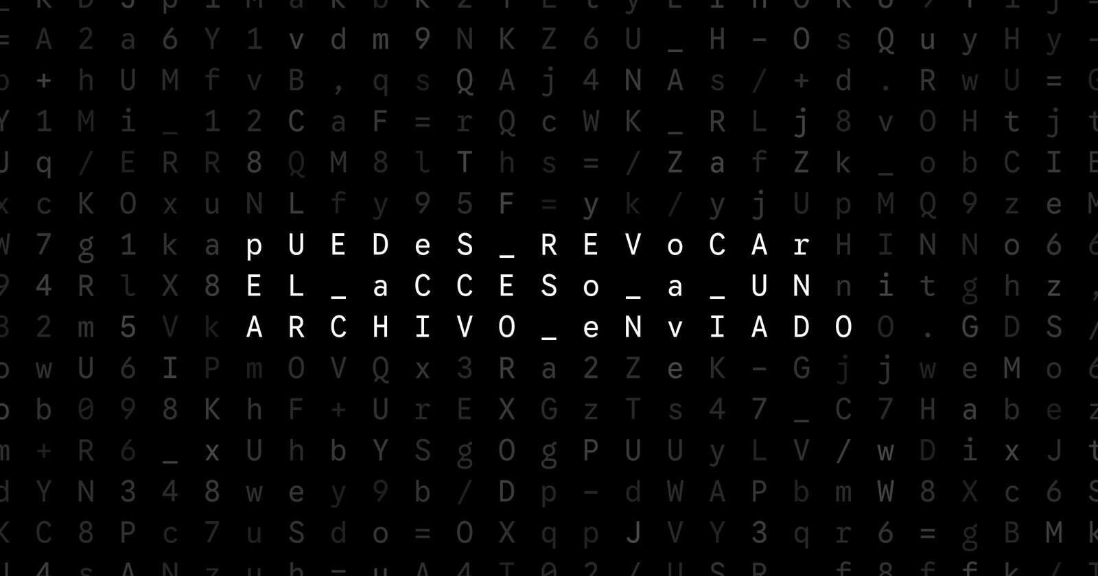Oblivio editorial code matrix cover for ¿Puedes revocar el acceso a un archivo enviado?
