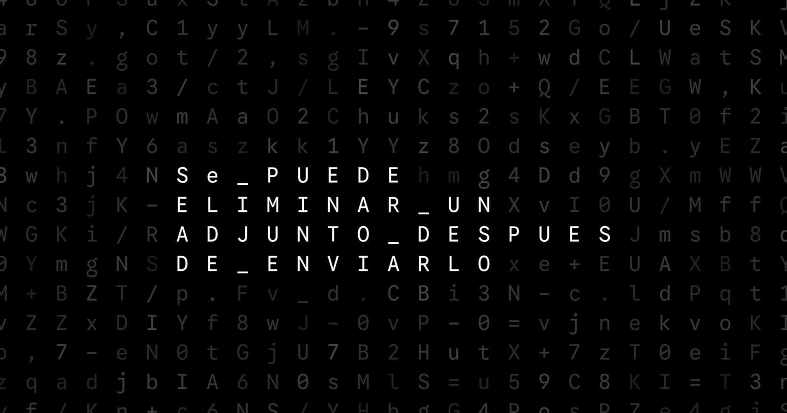 Oblivio editorial code matrix cover for ¿Se puede eliminar un adjunto después de enviarlo?