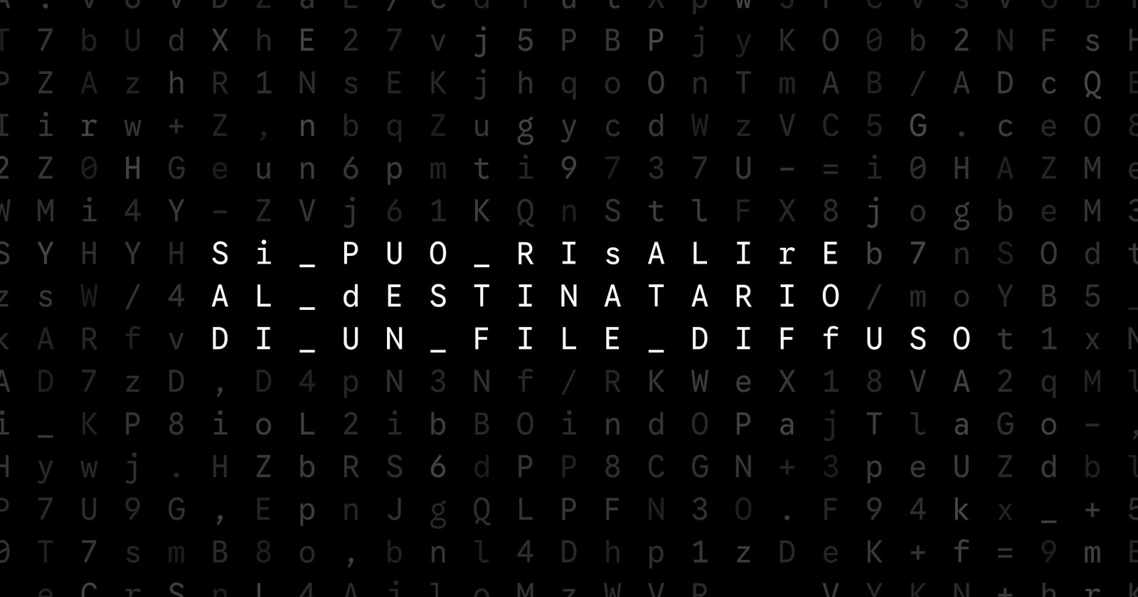 Oblivio editorial code matrix cover for Si può risalire al destinatario di un file diffuso?