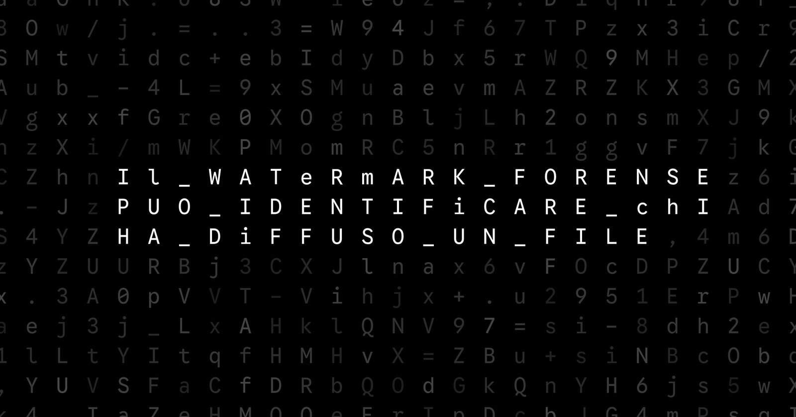 Oblivio editorial code matrix cover for Il watermark forense può identificare chi ha diffuso un file?
