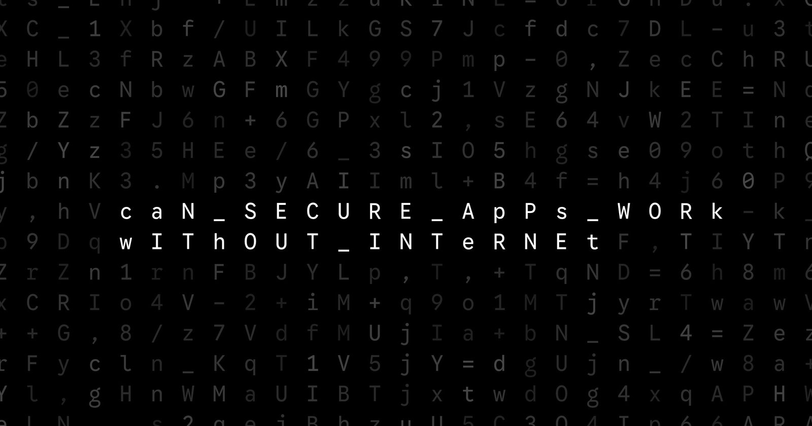Oblivio editorial code matrix cover for Can Secure Apps Work Without Internet?