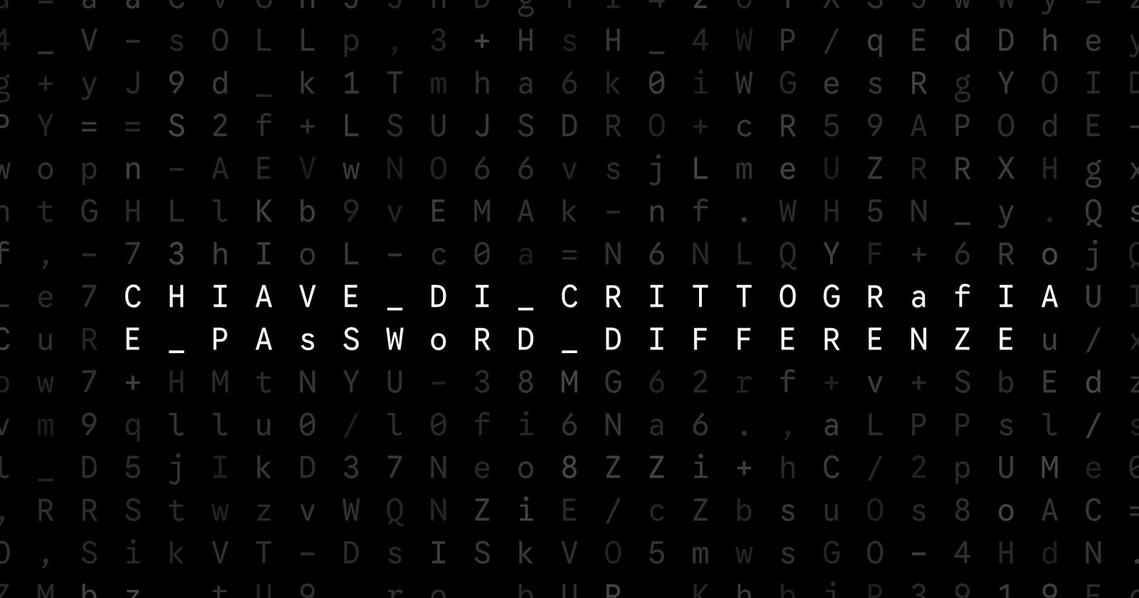 Oblivio editorial code matrix cover for Chiave di crittografia e password: differenze