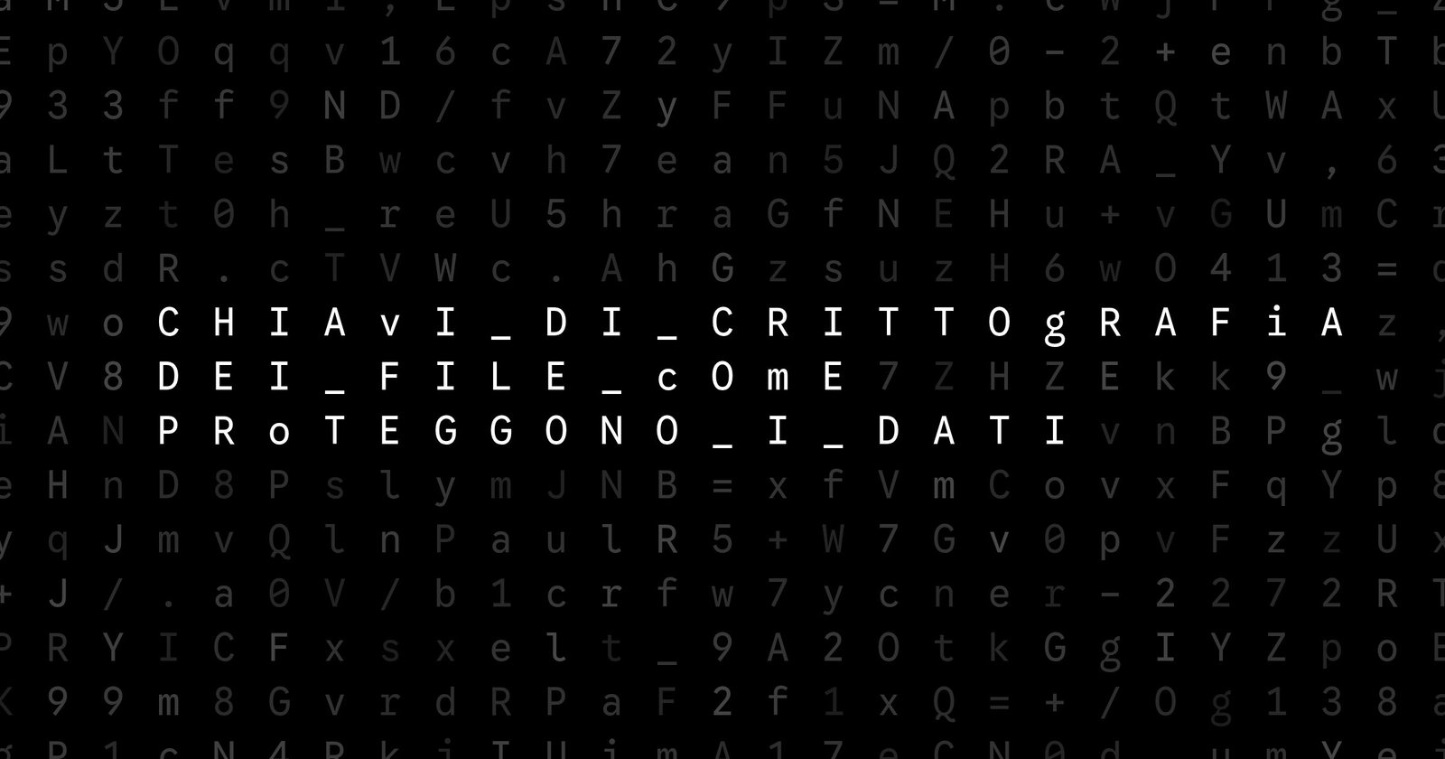 Oblivio editorial code matrix cover for Chiavi di crittografia dei file: come proteggono i dati