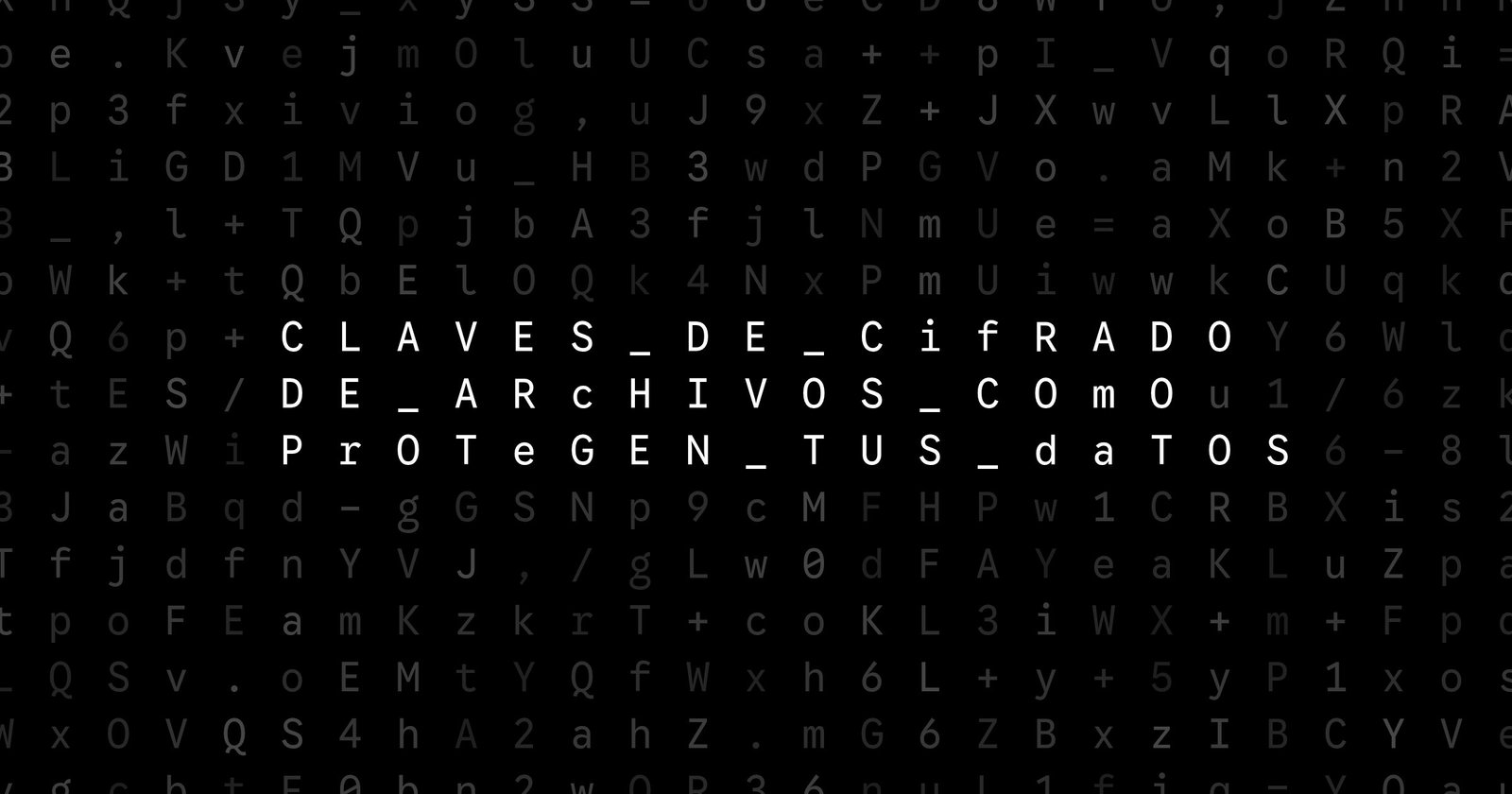 Oblivio editorial code matrix cover for Claves de cifrado de archivos: cómo protegen tus datos