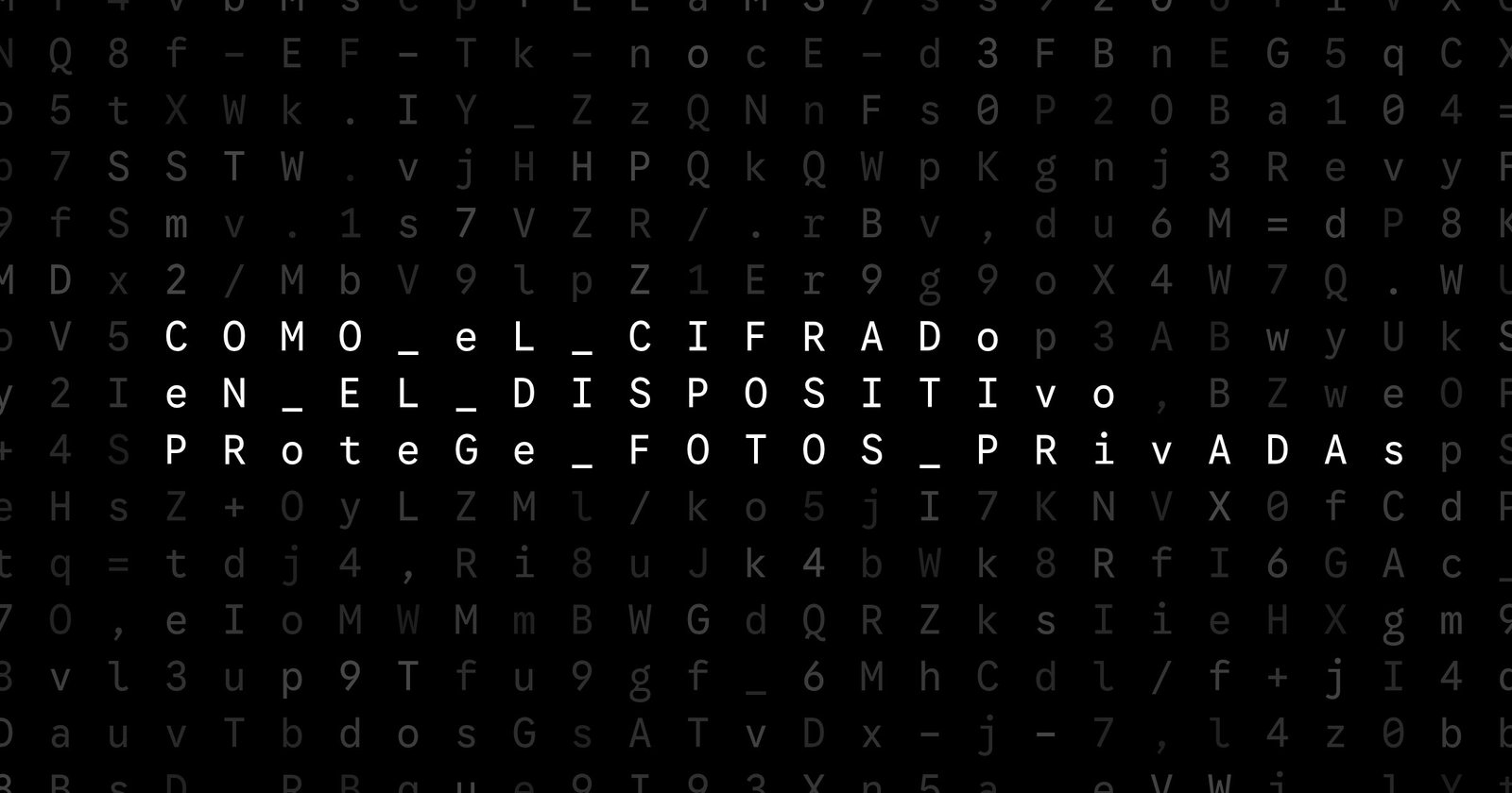 Oblivio editorial code matrix cover for Cómo el cifrado en el dispositivo protege fotos privadas