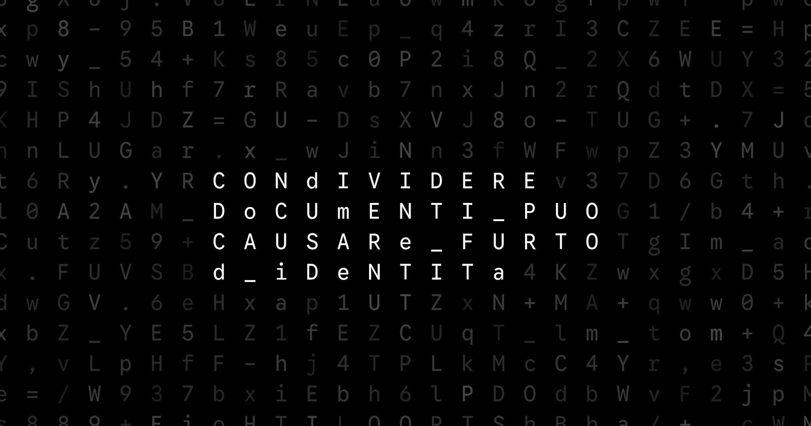 Oblivio editorial code matrix cover for Condividere documenti può causare furto d’identità?