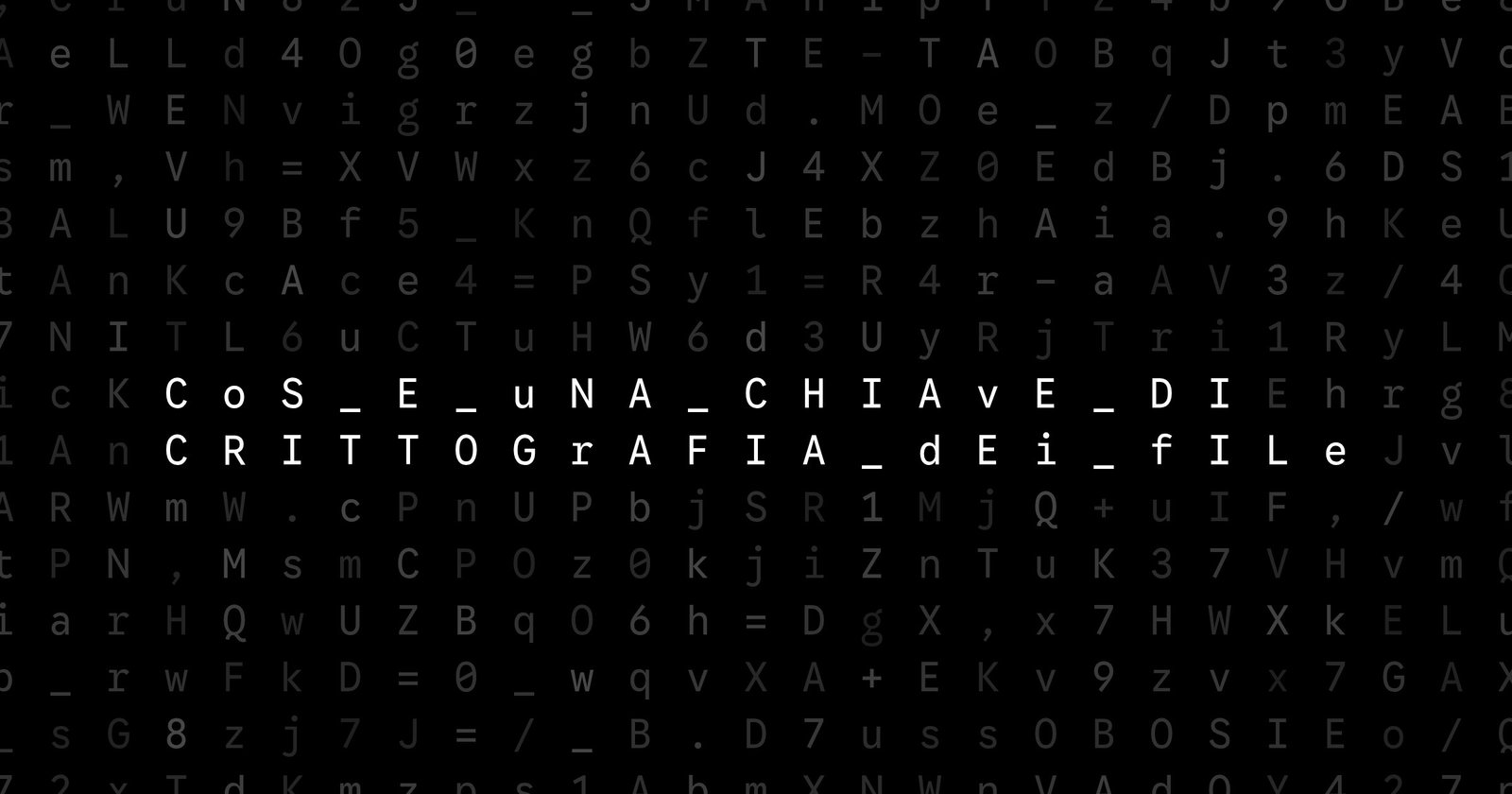 Oblivio editorial code matrix cover for Cos’è una chiave di crittografia dei file?