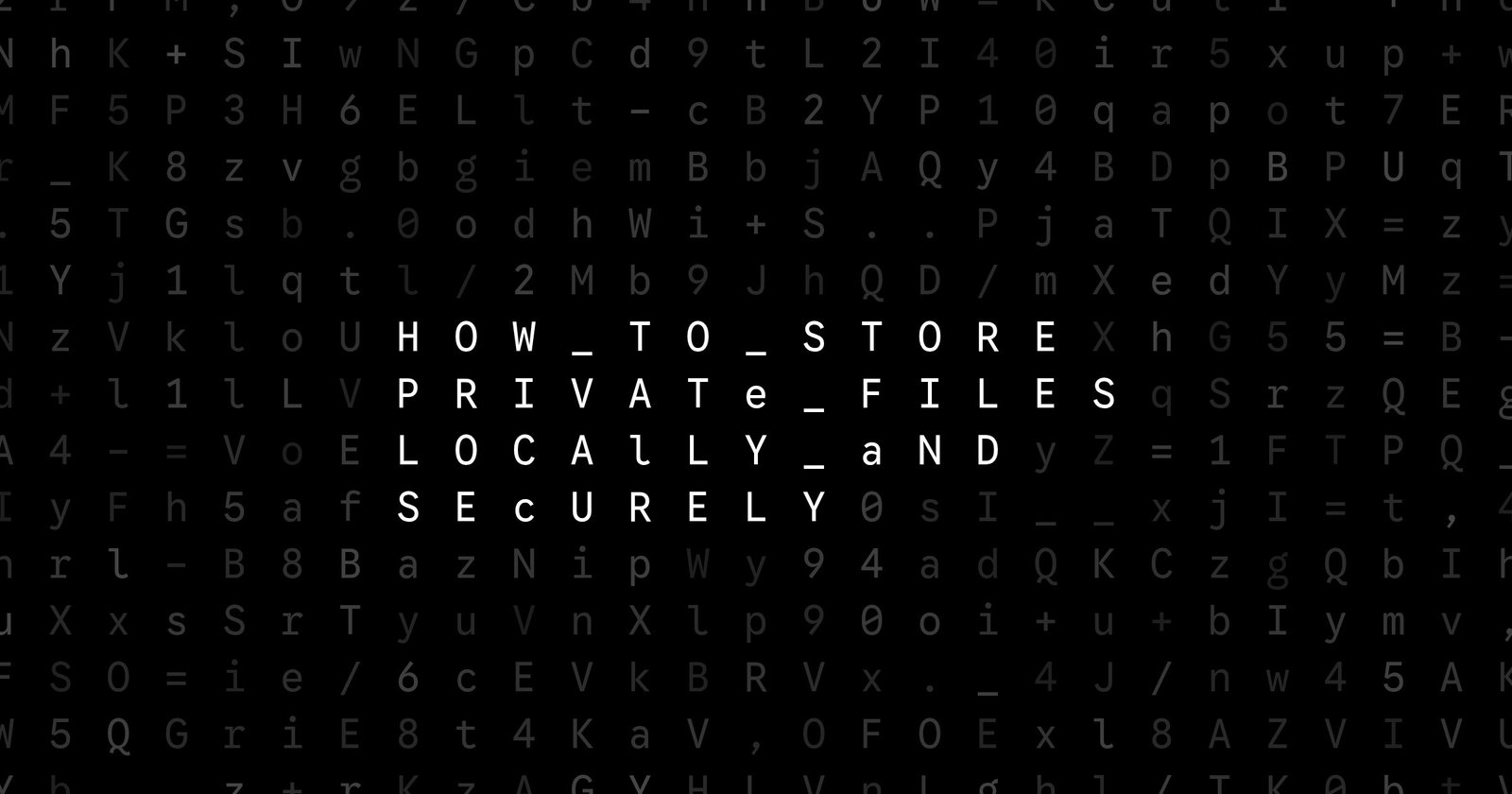 Oblivio editorial code matrix cover for How to Store Private Files Locally and Securely