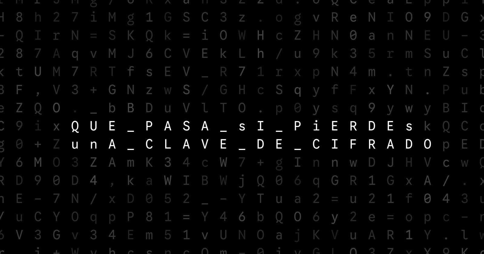 Oblivio editorial code matrix cover for ¿Qué pasa si pierdes una clave de cifrado?