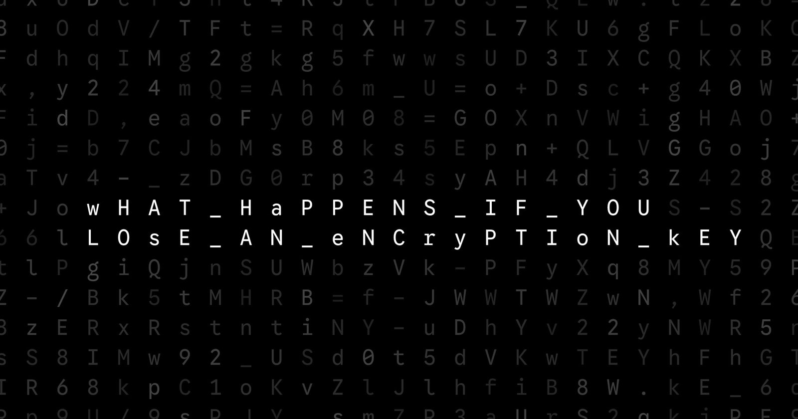 Oblivio editorial code matrix cover for What Happens If You Lose an Encryption Key?