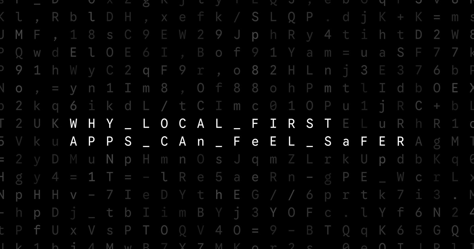 Oblivio editorial code matrix cover for Why Local-First Apps Can Feel Safer