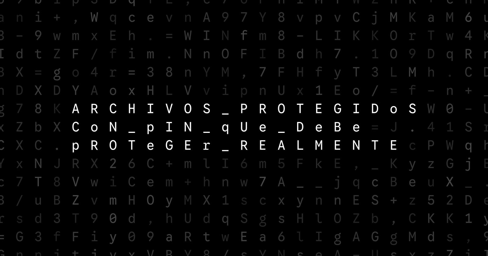 Oblivio editorial code matrix cover for Archivos protegidos con PIN: qué debe proteger realmente