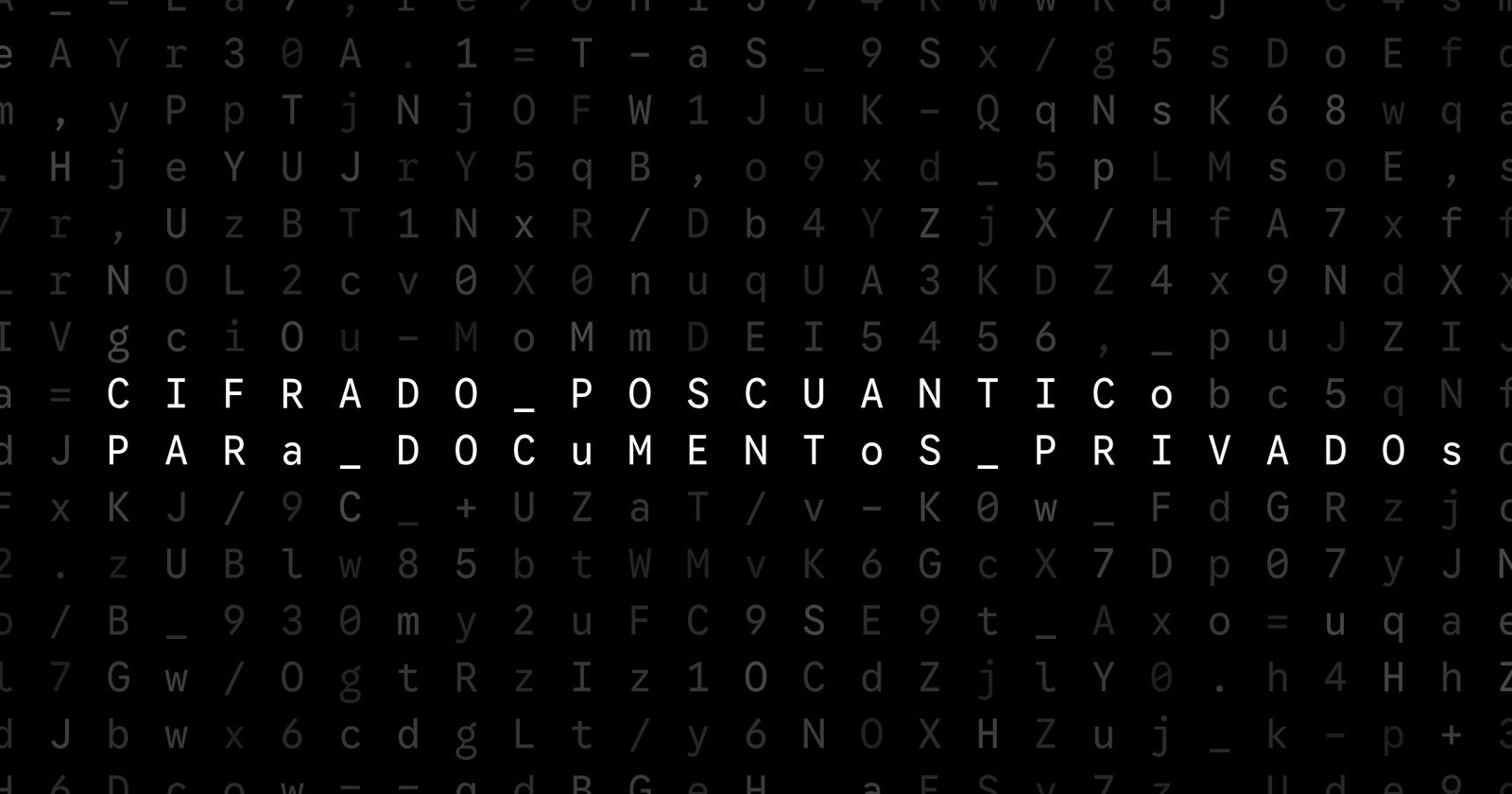 Oblivio editorial code matrix cover for Cifrado poscuántico para documentos privados