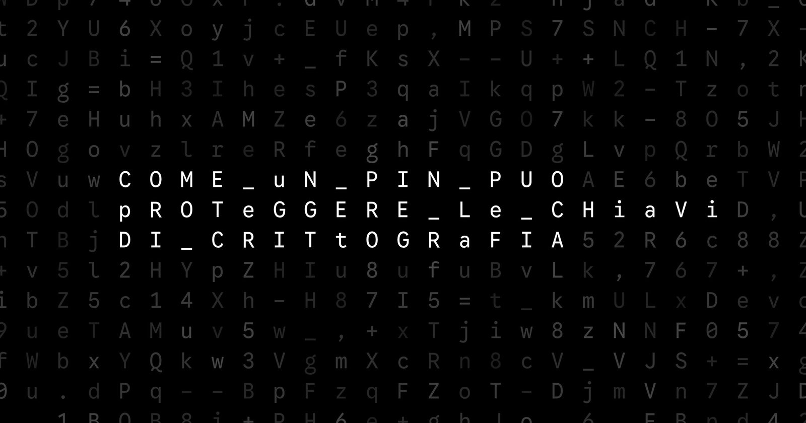 Oblivio editorial code matrix cover for Come un PIN può proteggere le chiavi di crittografia