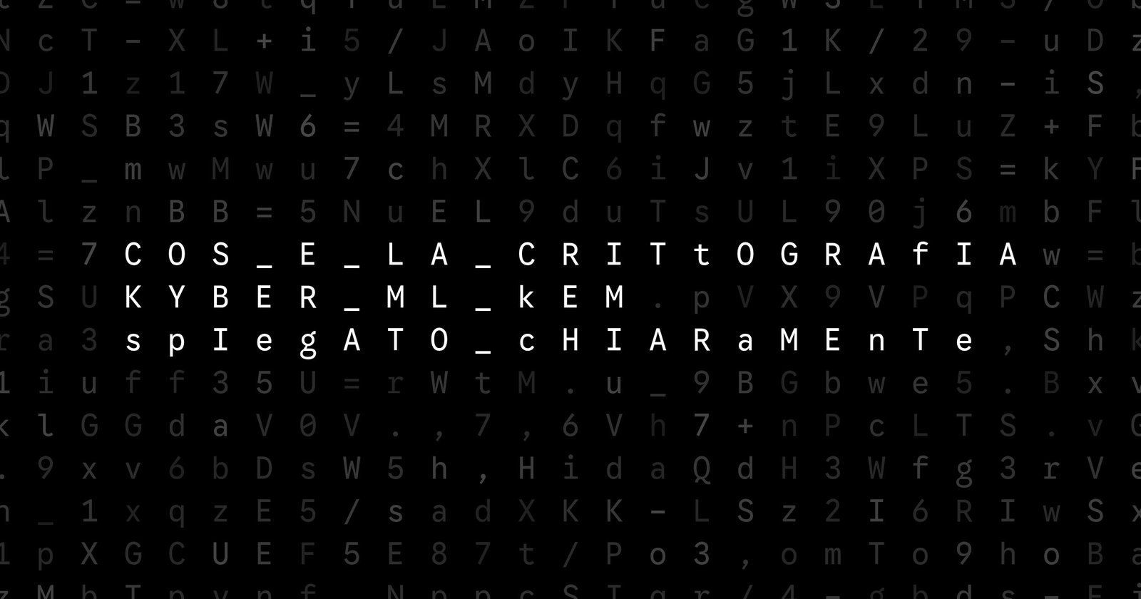 Oblivio editorial code matrix cover for Cos’è la crittografia Kyber? ML-KEM spiegato chiaramente