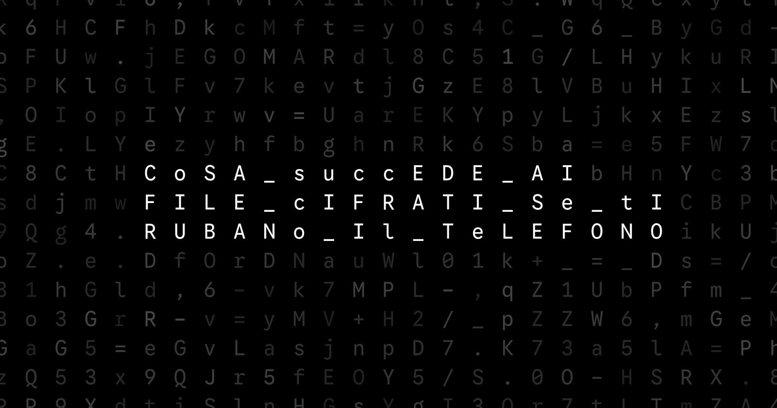 Oblivio editorial code matrix cover for Cosa succede ai file cifrati se ti rubano il telefono?