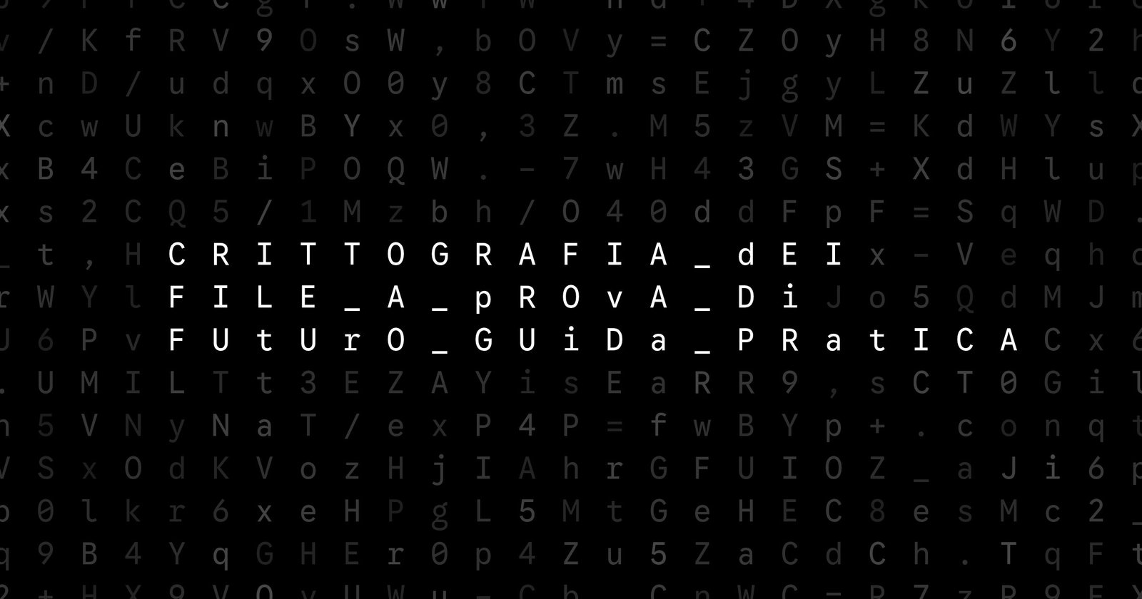Oblivio editorial code matrix cover for Crittografia dei file a prova di futuro: guida pratica