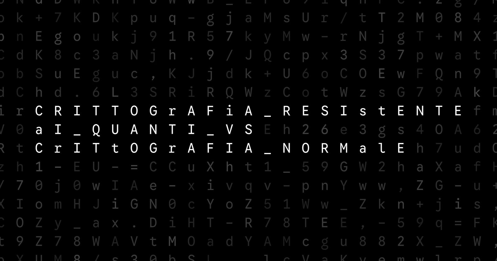 Oblivio editorial code matrix cover for Crittografia resistente ai quanti vs crittografia normale