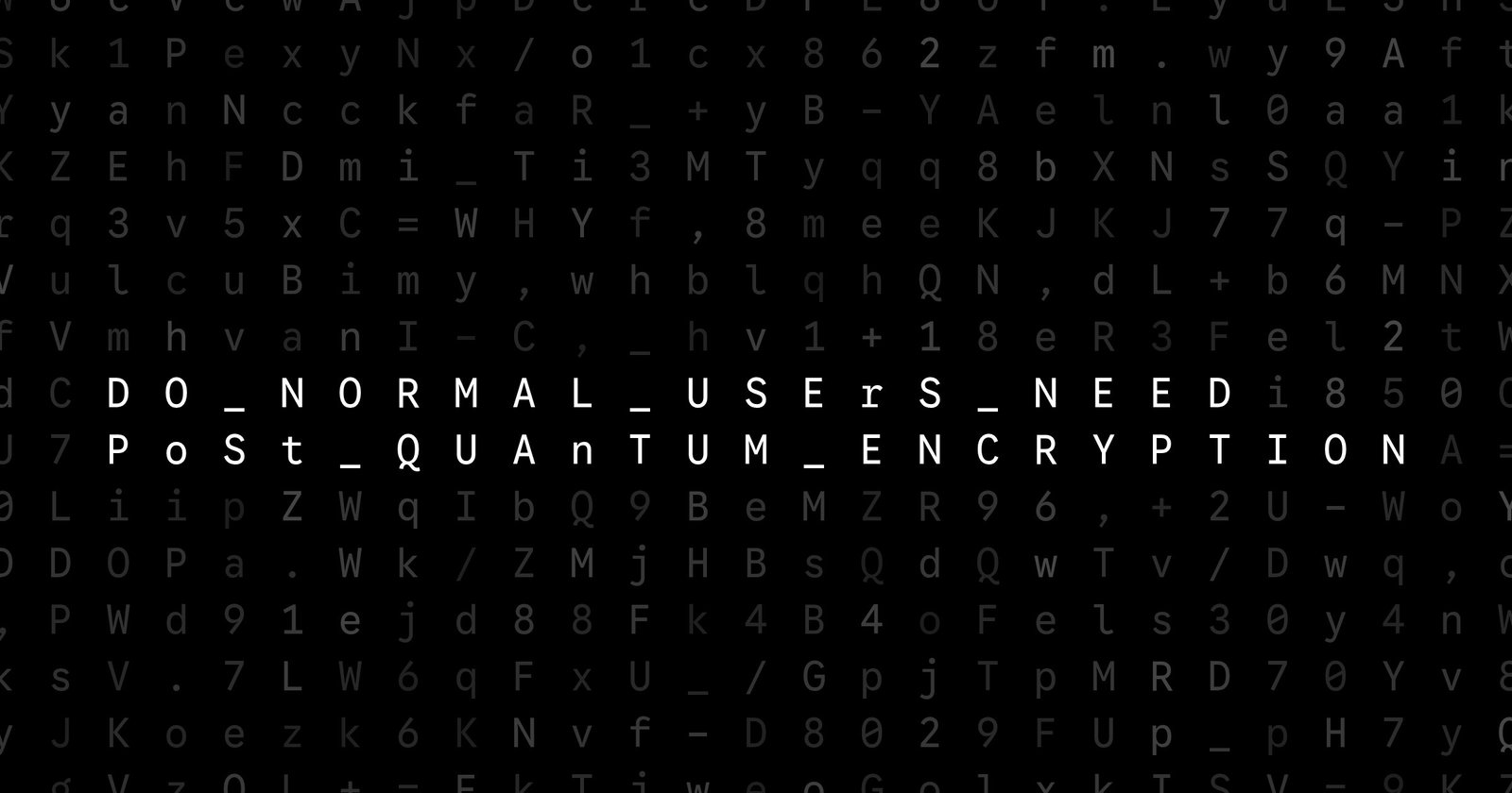 Oblivio editorial code matrix cover for Do Normal Users Need Post-Quantum Encryption?