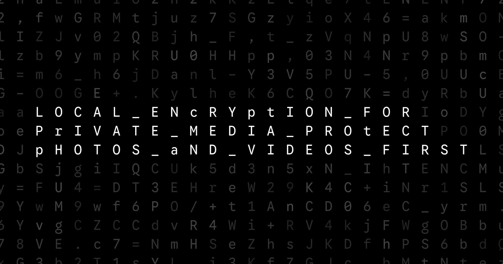 Oblivio editorial code matrix cover for Local Encryption for Private Media: Protect Photos and Videos First