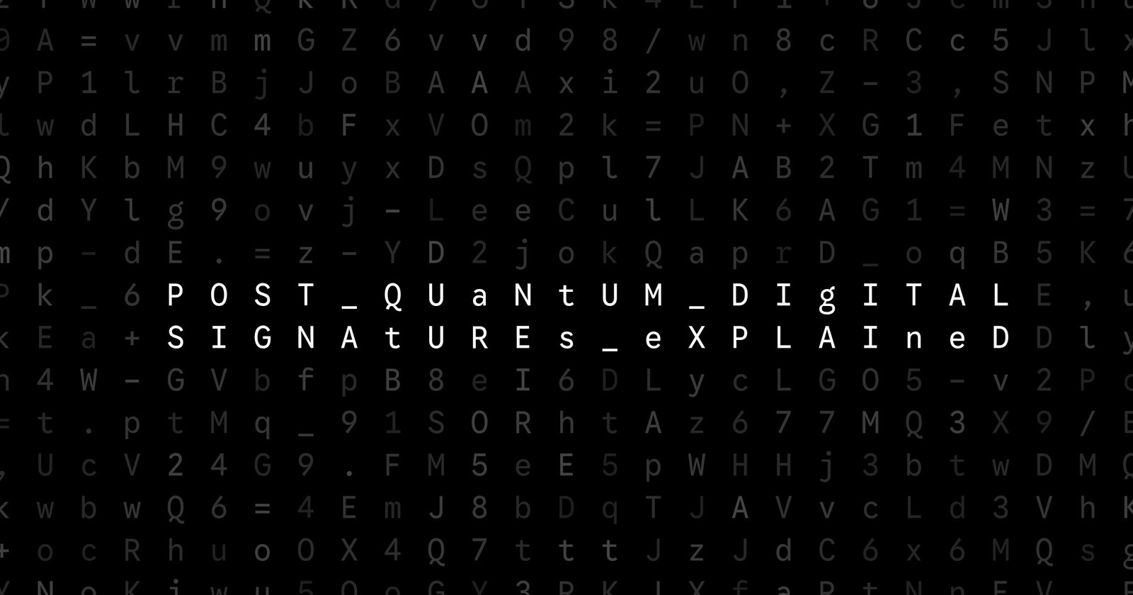Oblivio editorial code matrix cover for Post-Quantum Digital Signatures Explained
