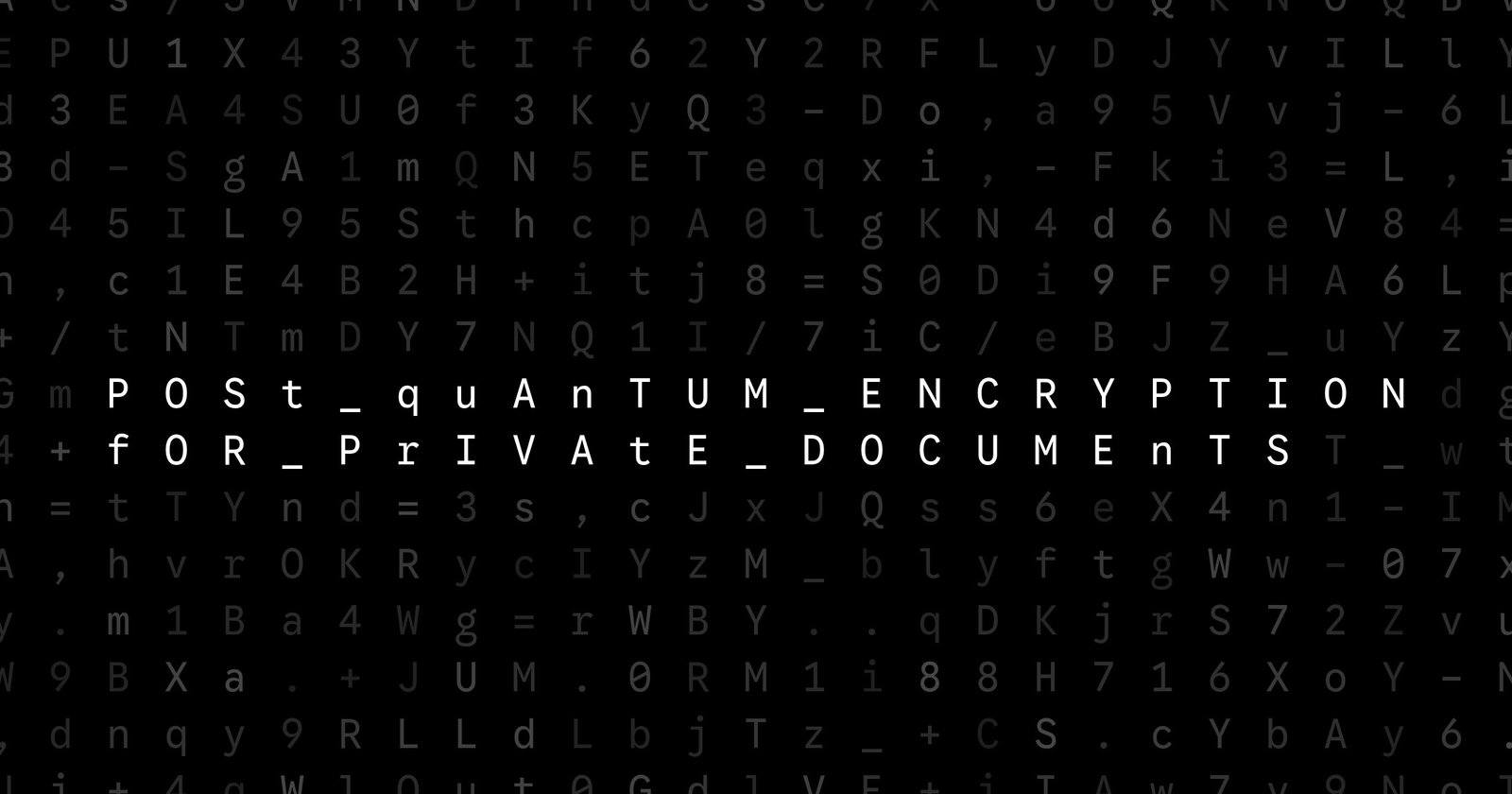 Oblivio editorial code matrix cover for Post-Quantum Encryption for Private Documents