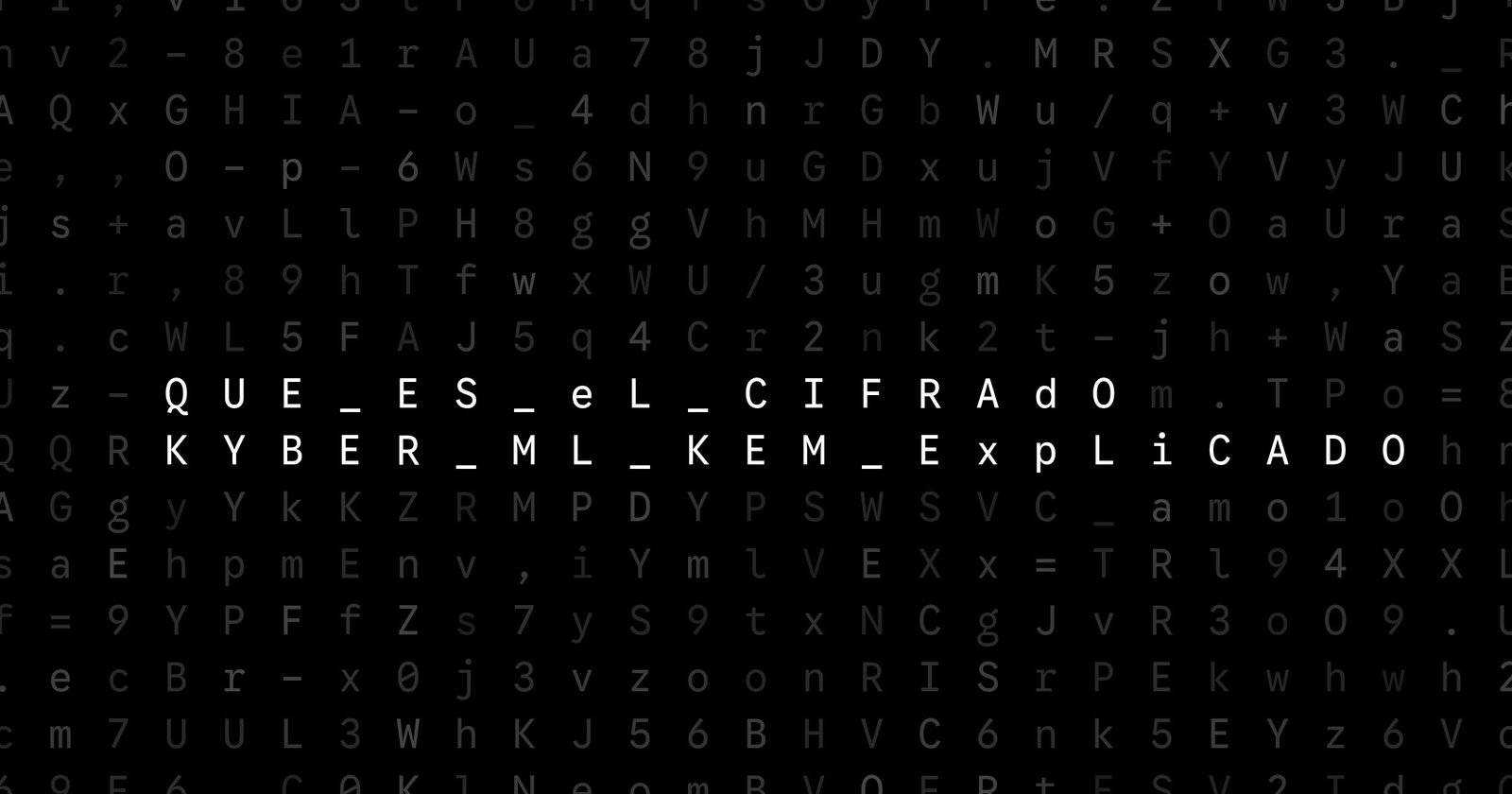 Oblivio editorial code matrix cover for ¿Qué es el cifrado Kyber? ML-KEM explicado