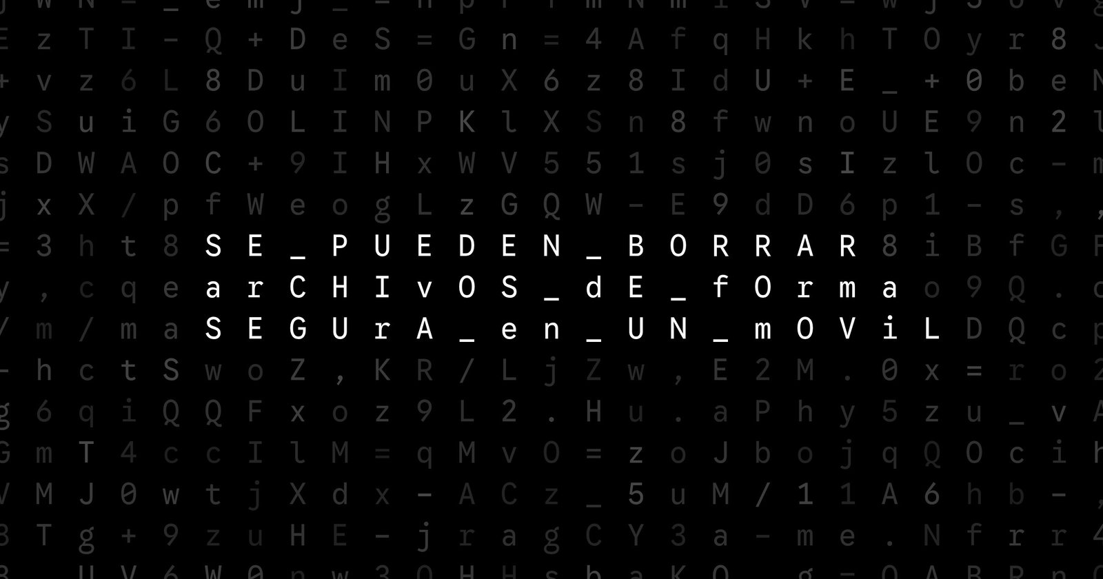 Oblivio editorial code matrix cover for ¿Se pueden borrar archivos de forma segura en un móvil?