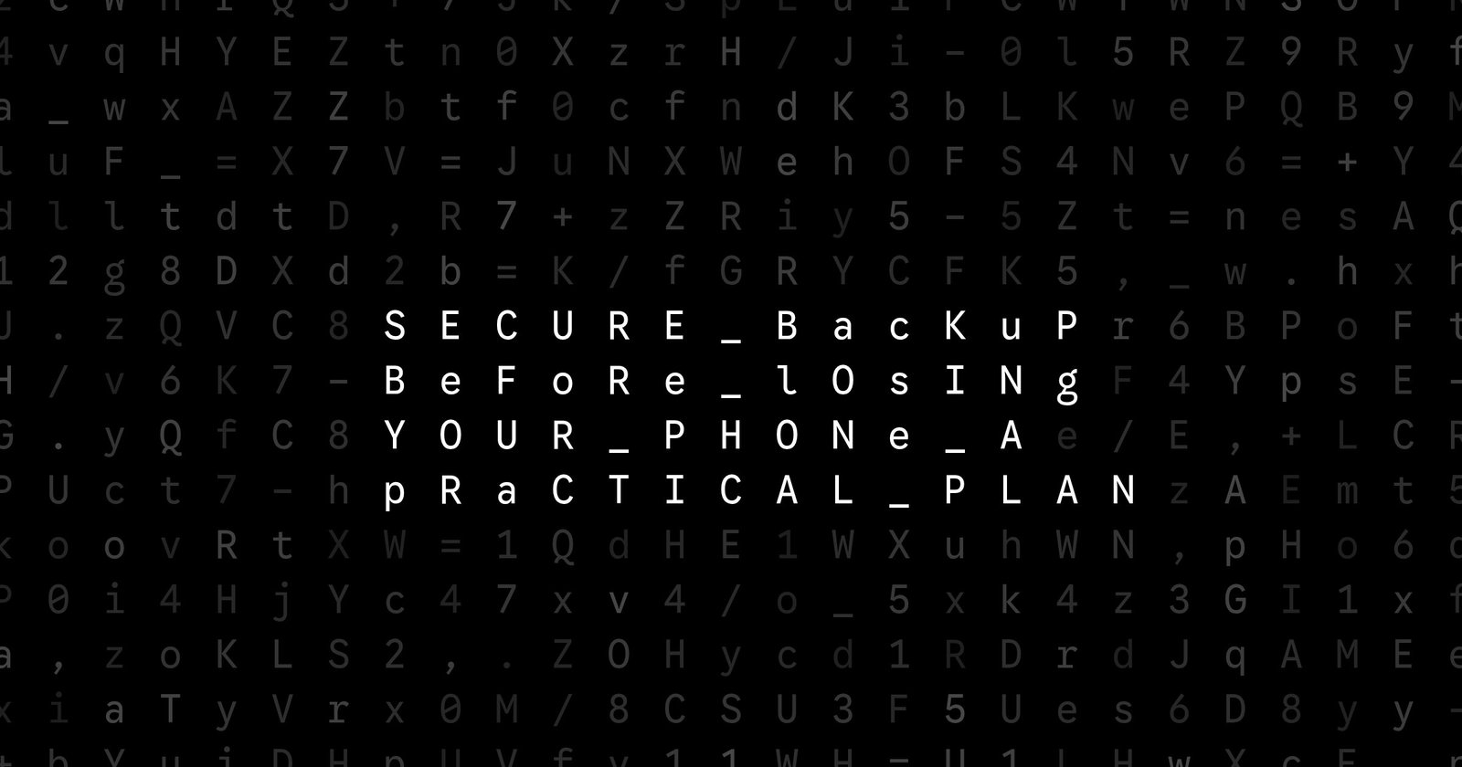 Oblivio editorial code matrix cover for Secure Backup Before Losing Your Phone: A Practical Plan