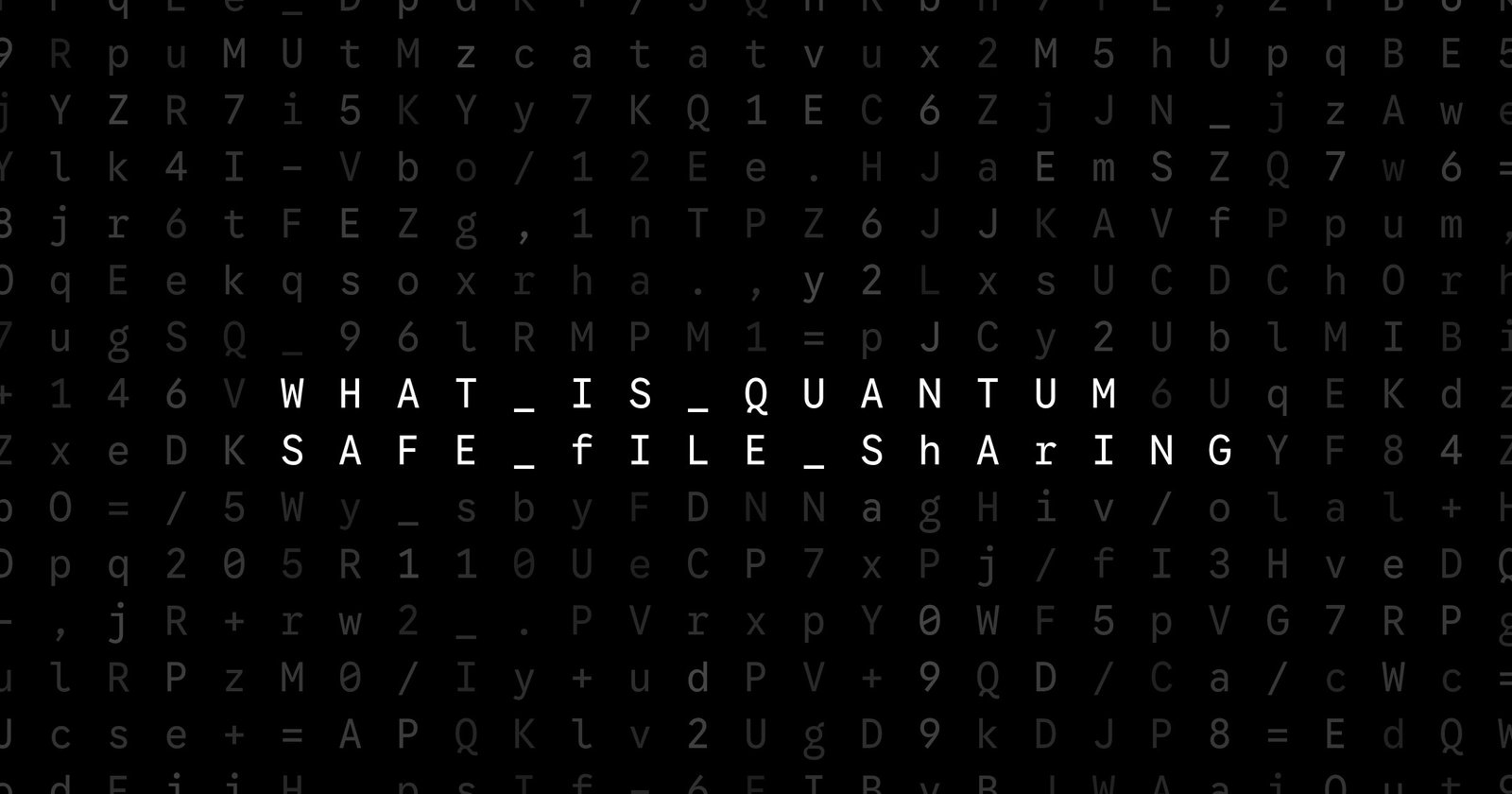 Oblivio editorial code matrix cover for What Is Quantum-Safe File Sharing?